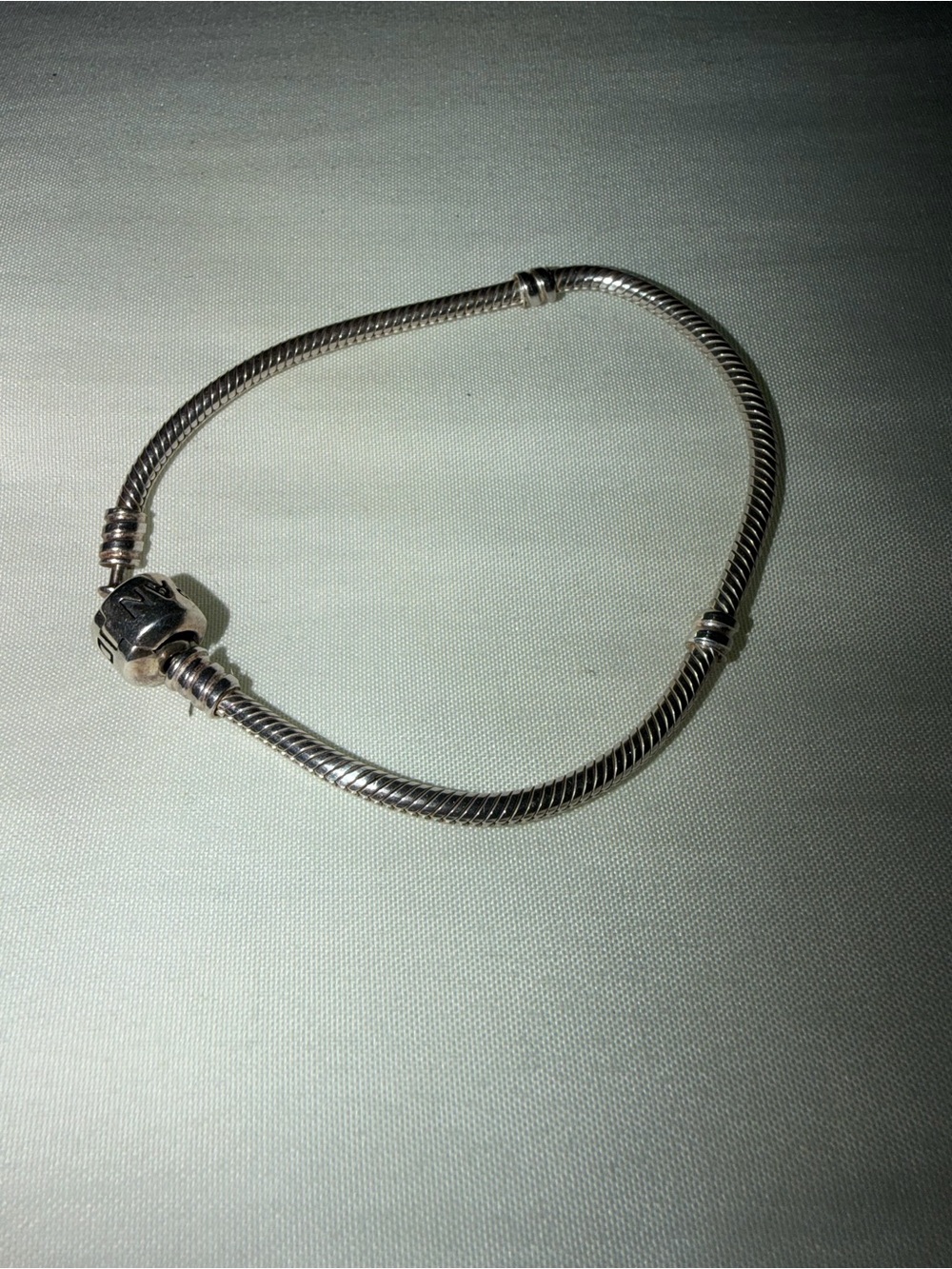 Pandora Sterling Silver Snake Chain Bracelet with Clasp